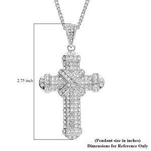 Elegant Silver Cross Pendant Necklace